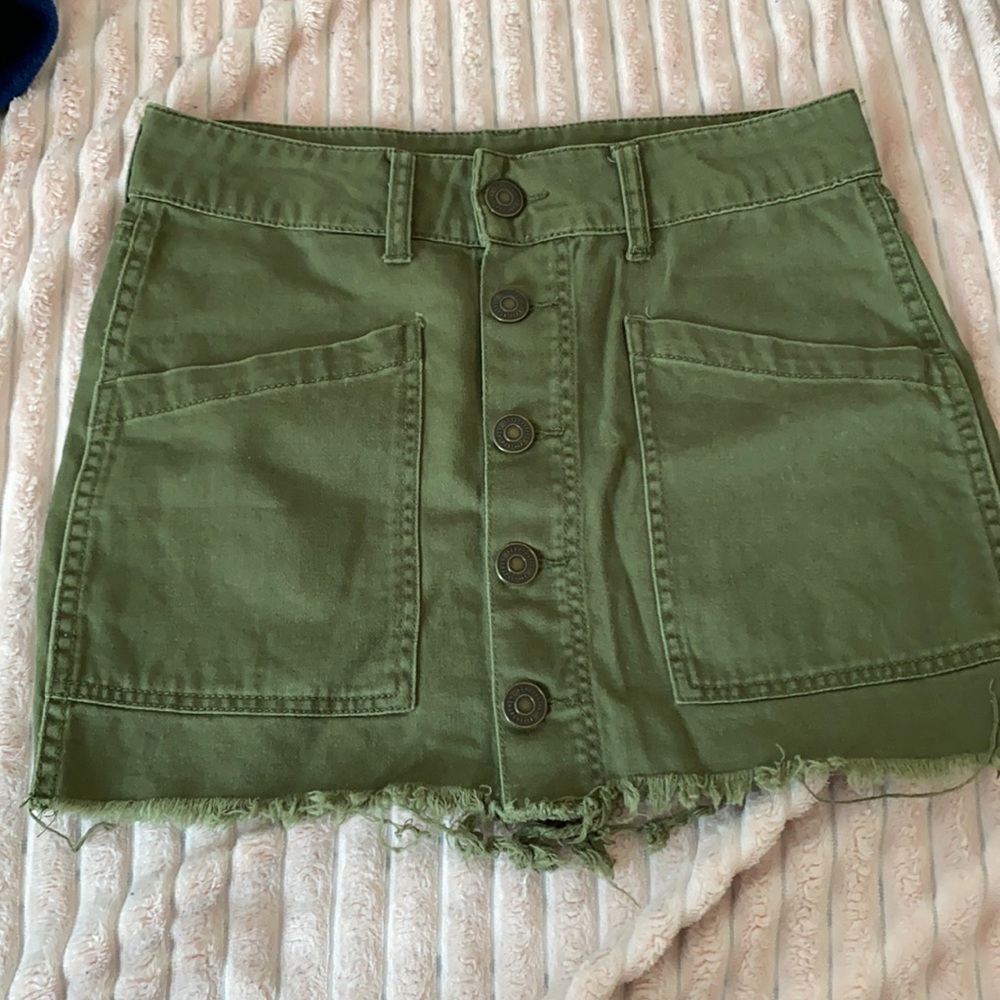 Olive Green mini-skirt